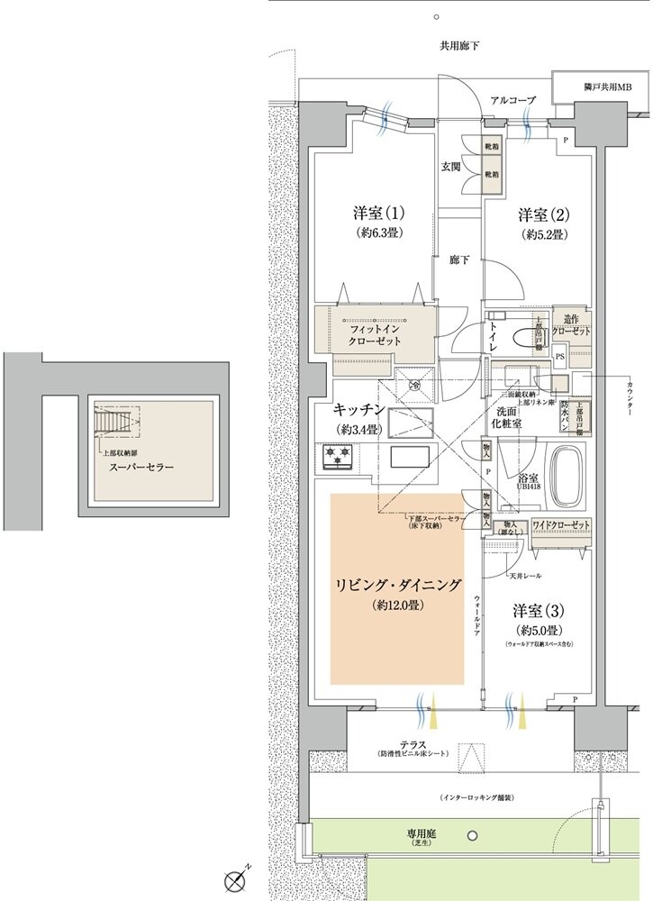 プラウドシティ所沢 間取り D1t type