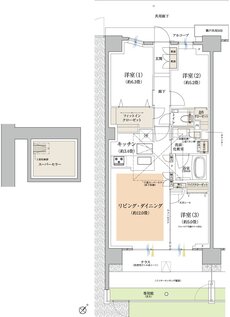 プラウドシティ所沢 間取り D1t type