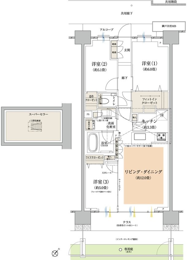 プラウドシティ所沢 間取り D3t type