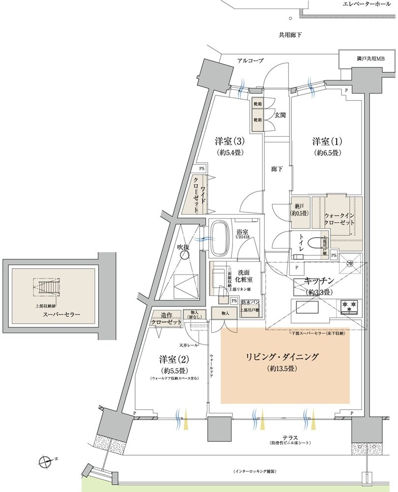 プラウドシティ所沢 間取り D5t type