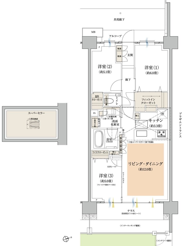 プラウドシティ所沢 間取り D8t type