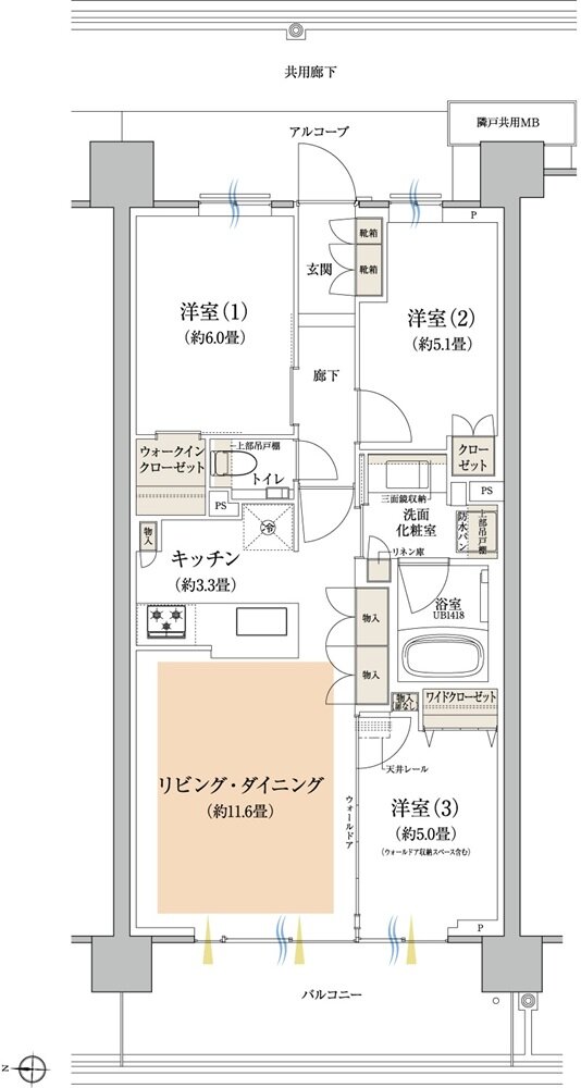 プラウドシティ所沢 間取り B3 type