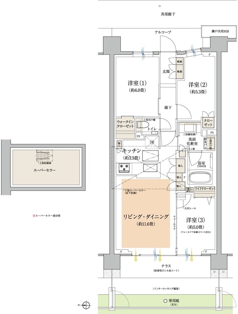 プラウドシティ所沢 間取り B3t type