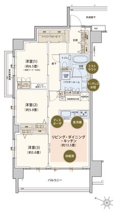 エクセレントシティ瑞江ザ・テラス 間取り A type