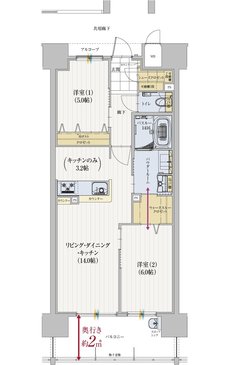 アルファステイツ庚午中 間取り B TYPE