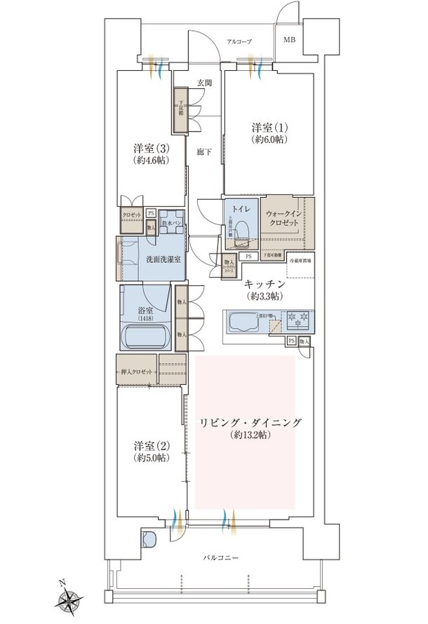 ジオ三田 間取り SF TYPE