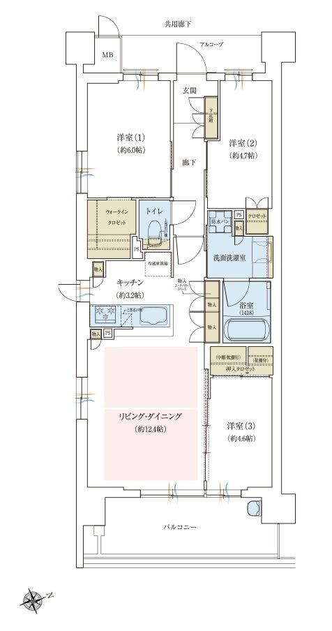 ジオ三田 間取り EA TYPE 2工区