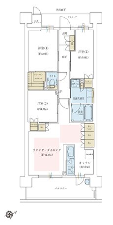 ジオ三田 間取り EB TYPE 2工区
