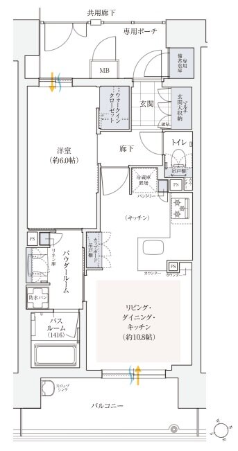 エステムコート三田ザ・クラブハウス 間取り C TYPE