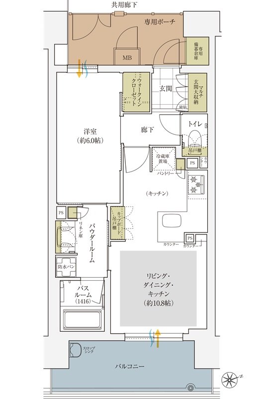 エステムコート三田ザ・クラブハウス 間取り Cタイプ