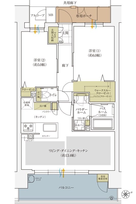 エステムコート三田ザ・クラブハウス 間取り Bタイプ