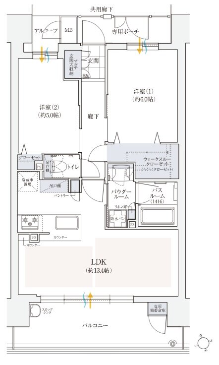 エステムコート三田ザ・クラブハウス 間取り B TYPE