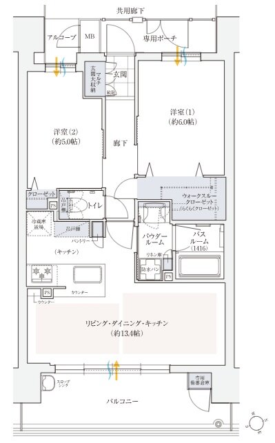 エステムコート三田ザ・クラブハウス 間取り B TYPE