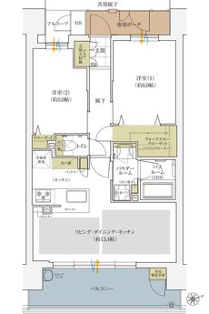 エステムコート三田ザ・クラブハウス 間取り Bタイプ