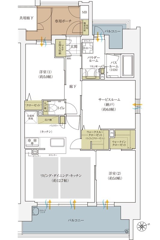 エステムコート三田ザ・クラブハウス 間取り Dタイプ