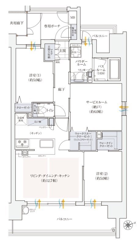 エステムコート三田ザ・クラブハウス 間取り Dタイプ