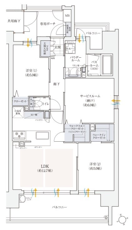 エステムコート三田ザ・クラブハウス 間取り D TYPE