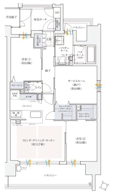 エステムコート三田ザ・クラブハウス 間取り D TYPE