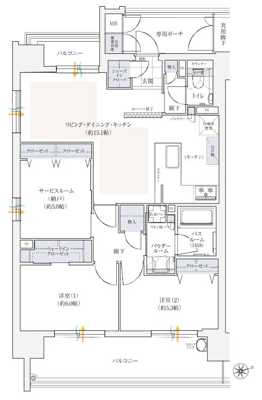 エステムコート三田ザ・クラブハウス 間取り Aタイプ