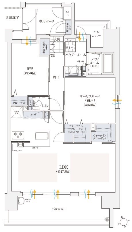エステムコート三田ザ・クラブハウス 間取り D TYPE(メニュープラン)