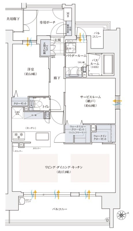 エステムコート三田ザ・クラブハウス 間取り Dタイプ メニュープラン