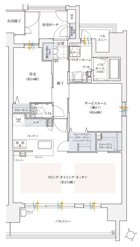 エステムコート三田ザ・クラブハウス 間取り D TYPE(メニュープラン)
