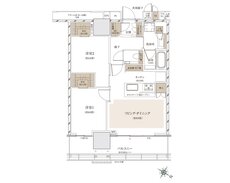 ザ・パークハウス 武蔵小杉タワーズ 間取り S-60 ATYPE