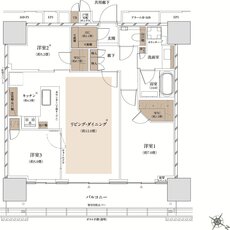 ザ・パークハウス 武蔵小杉タワーズ 間取り S-75B TYPE
