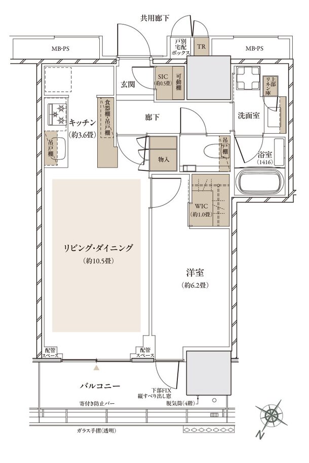 ザ・パークハウス 武蔵小杉タワーズ 間取り S-50A type