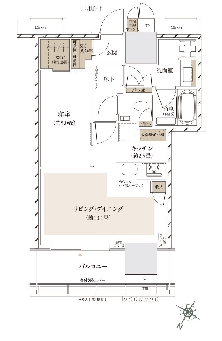 ザ・パークハウス 武蔵小杉タワーズ 間取り S-46A type