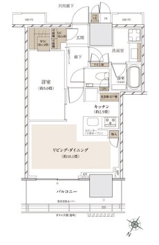 ザ・パークハウス 武蔵小杉タワーズ 間取り S-46A type