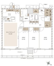 ザ・パークハウス 武蔵小杉タワーズ 間取り N-87A［BASIC PLAN］