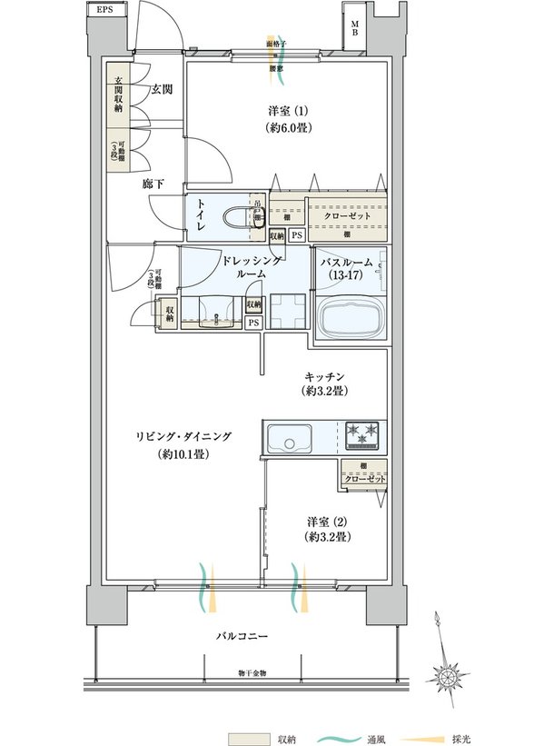 サーパスみずほ台ガーデンフォート 間取り Iタイプ