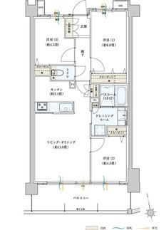 サーパスみずほ台ガーデンフォート 間取り Cタイプ