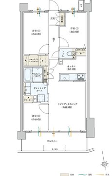 サーパスみずほ台ガーデンフォート 間取り Fタイプ