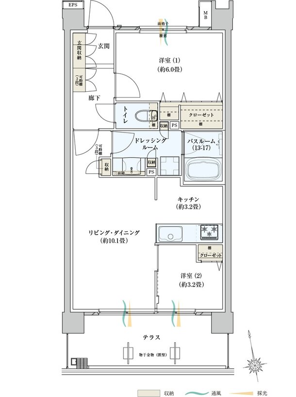 サーパスみずほ台ガーデンフォート 間取り I1タイプ