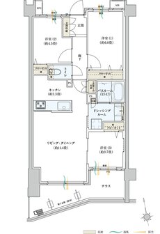 サーパスみずほ台ガーデンフォート 間取り G1タイプ