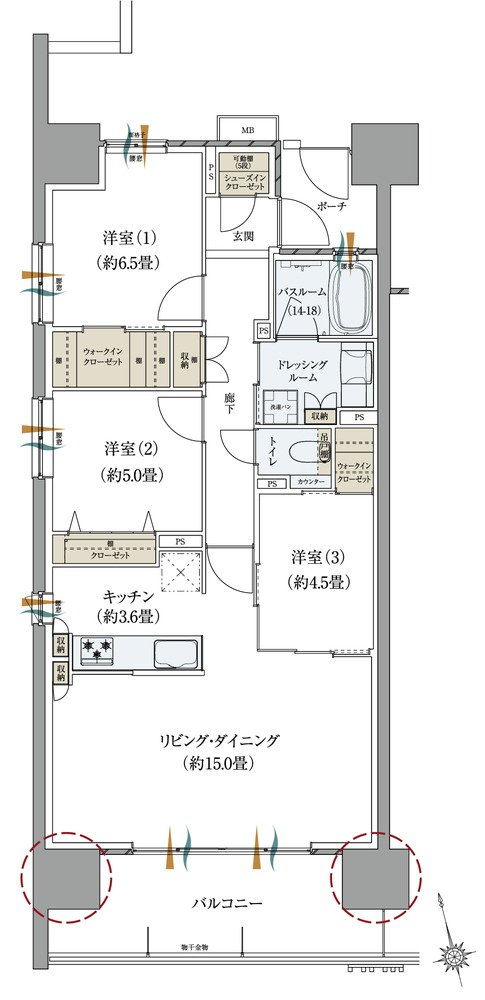 サーパスタワー水戸泉町 間取り Aタイプ