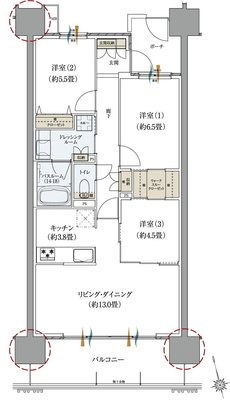 サーパスタワー水戸泉町 間取り Cタイプ