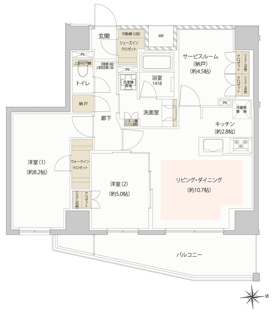 レーベン新小岩 CENTER PLACE 間取り D type