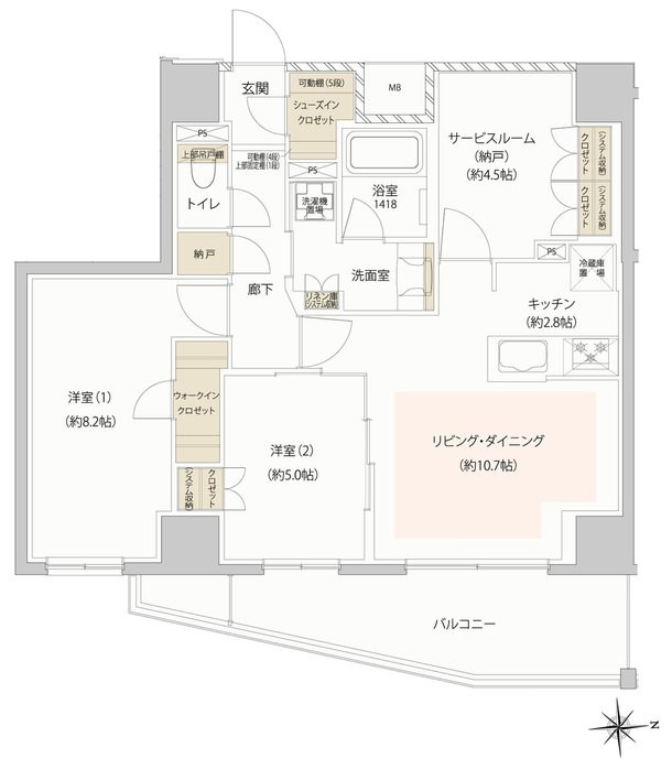 レーベン新小岩 CENTER PLACE 間取り D type