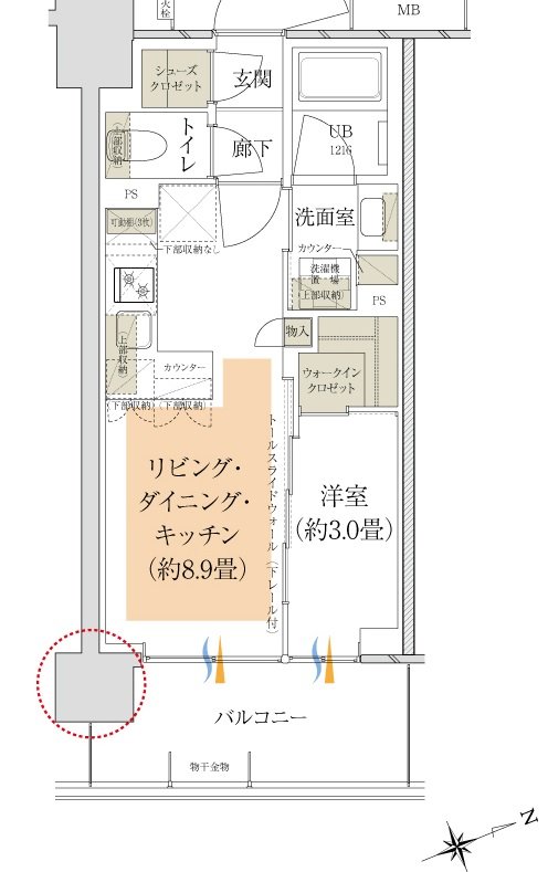 イニシア調布ステーションサイト 間取り B1 ［先着順･第2期2次］