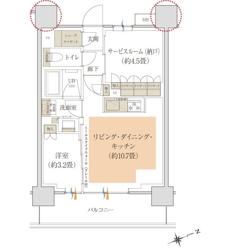 イニシア調布ステーションサイト 間取り G1 ［先着/第2期3次］※2～9階