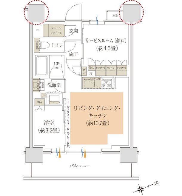 イニシア調布ステーションサイト 間取り G1 ［先着/第2期3次］※2～9階
