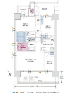 ポレスター福井浜町リバーテラス 間取り Aタイプ