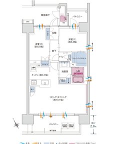ポレスター福井浜町リバーテラス 間取り Cタイプ メニュープラン