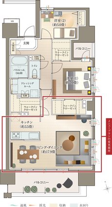 サーパス神宮レジデンス 間取り Cタイプ（メニュープラン）