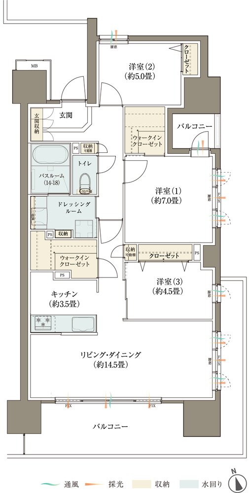 サーパス神宮レジデンス 間取り C2タイプ