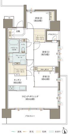 サーパス神宮レジデンス 間取り C2タイプ
