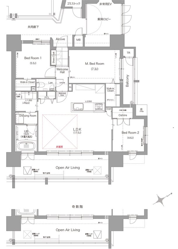 ブランシーズ城野駅 間取り C TYPE